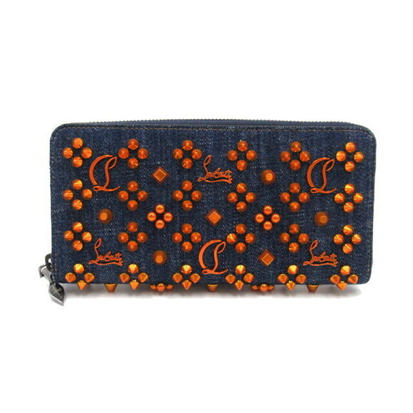 Christian Louboutin Handbags - Christian Louboutin denim round long wallet Navy Blue